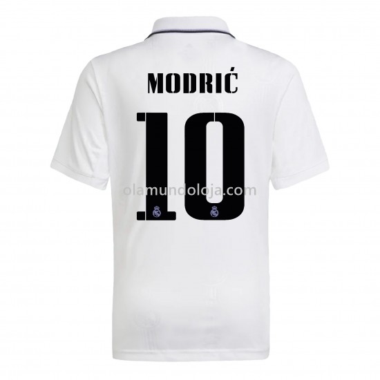 Camisola Real Madrid Modrić 10 Equipamento Primeiro 2022-2023 Manga Corta